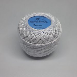 Novelo de Crochet Metalizado - Branco