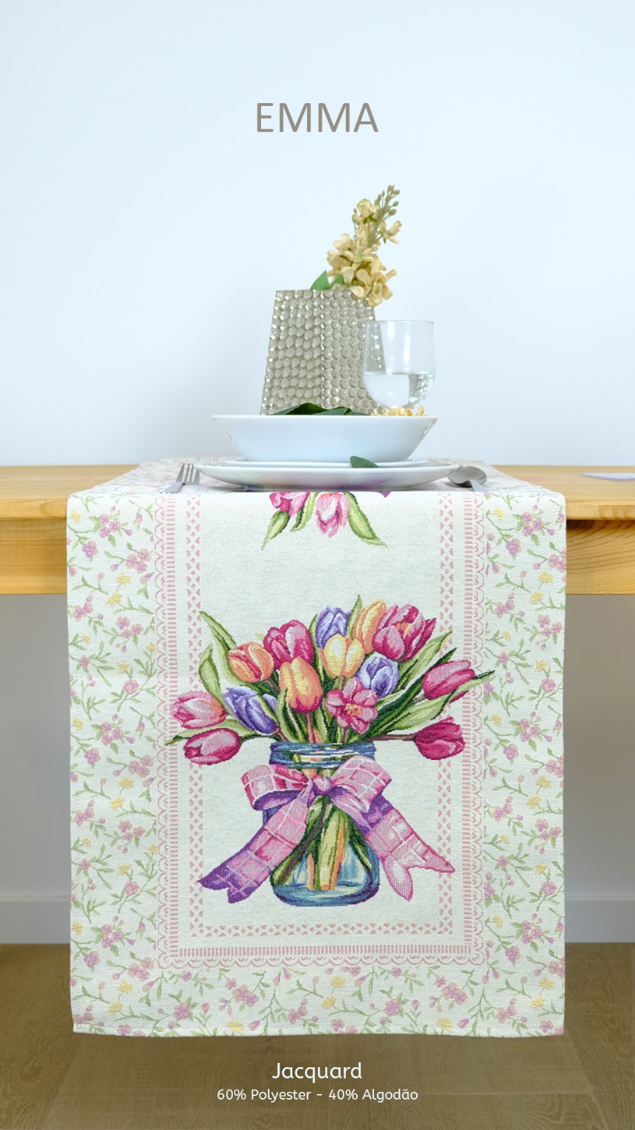 Caminho de mesa tear 45x140cm