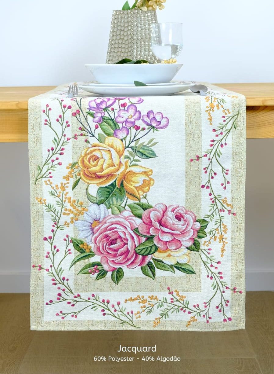 Caminho de mesa tear 45x140cm